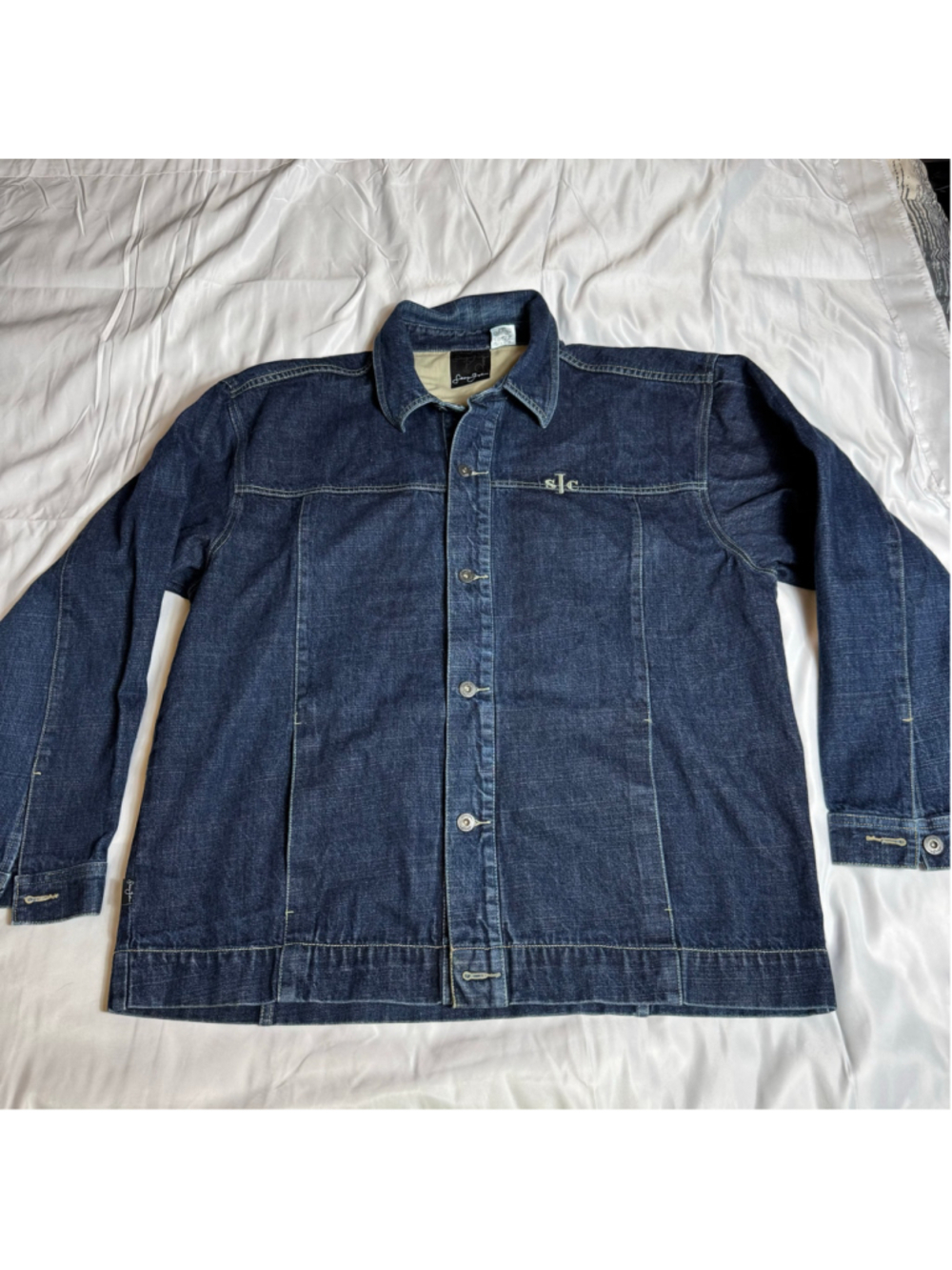 Men's Sean John Denim Lightweight Jacket XXL Blue